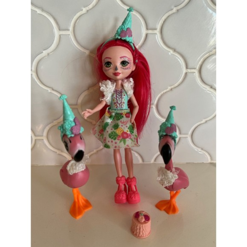 Enchantimals Fanci Flamingo‎ Doll and 2 Flamingo Pets Set